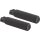 Knurled Rubber Passenger Pegs Black Rubber, Black Endcap