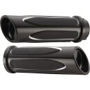 Deep Cut Comfort Grips Black Anodized 1" Throttle...