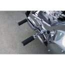 Diamond Footpegs Black Rubber Peg, Chrome End Cap Male Mount