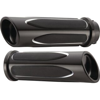Deep Cut Comfort Grips Black 1" Throttle By Wire