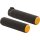 Knurled Fusion Grips Black Rubber, Gold Endcap 1" Throttle Cables