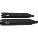 Double Slip-On Muffler Set Endcap Revolver Black Ceramic...