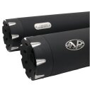 Double Slip-On Muffler Set Endcap Revolver Black Ceramic...