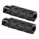 Diamond Passenger Pegs Black Rubber Peg, Black End Cap