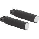 Knurled Rubber Passenger Pegs Black Rubber, Chrome Endcap
