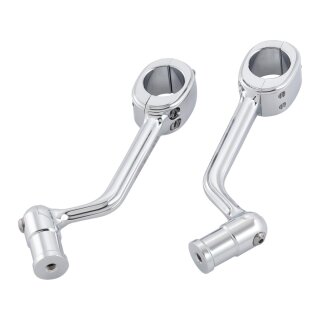 Forged Highway Peg Mounts Including Arlen Ness Chrome Knurled Style Shifter Pegs Chrome