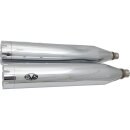 Double Slip-On Muffler Set Endcap Revolver Chrome