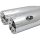 Double Slip-On Muffler Set Endcap Revolver Chrome