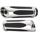 Deep Cut Comfort Grips Chrome 1" Throttle Cables