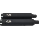 Double Slip-On Muffler Set Endcap Revolver Black Ceramic...
