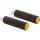 Knurled Rubber Passenger Pegs Black Rubber, Gold Endcap