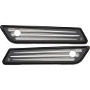 Deep Cut Saddlebag Latch Covers Black Cut Anodized