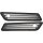 Deep Cut Saddlebag Latch Covers Black Cut Anodized