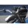 Club Style Pullback S Riser Kit with Top Mount Round Speedometer 11,5" Height, 1 1/4" Clamp Diameter Black Anodized