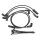 Silicone Spark Plug Wire Set of 4 Cables Black