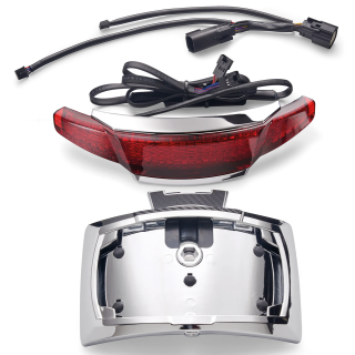 Chrome Pl. Holder/Tail Red FLH/T14-Up