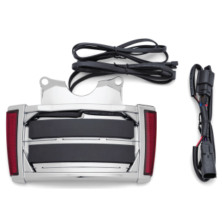 Chrome License Frame Red Lens FLH/T14-Up