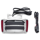 Chrome License Frame Red Lens FLH/T14-Up