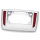 Chrome License Frame Red Lens Tri09-Up