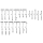 Chrome Rear Axle Kit FXD08-17 25mm