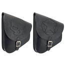 Texas Leather Skull Swingarm Bag Black