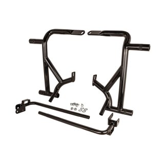 Burly Brand Brawler crash bar kit Touring. Rear. Black