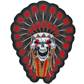 Small Skull dagger and rose patch
