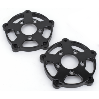 VRSC fr hub adapters f/stock discs black