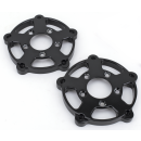 VRSC fr hub adapters f/stock discs black