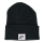 DAILY BEANIE BLK with WHITE LABEL