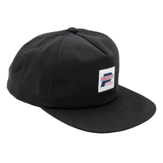 DAILY SNAPBACK BLK with WHITE LABEL
