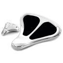 Chrome Alloy Solo Seat Black Leather