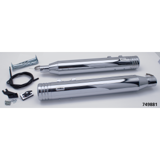 MCJ 100 Striped End Cap FLH/T21-Up Chr