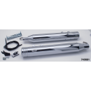 MCJ 100 Striped End Cap FLH/T21-Up Chr