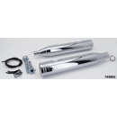 MCJ 120 Striped End Cap FLH/T21-Up Chr