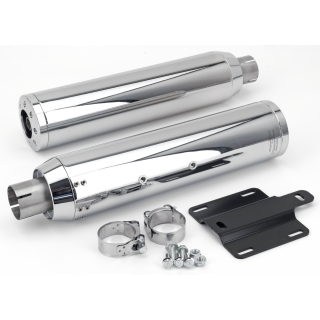 Twin Chr mufflers 90mm CHUBBY ISC15-21