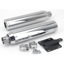 Twin Chr mufflers 90mm CHUBBY ISC15-21