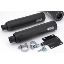 Twin Dark mufflers 90mm CHUBBY ISC15-21