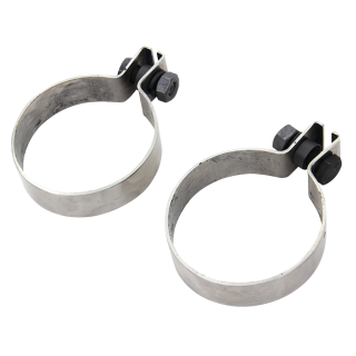 Panhead stainless exhaust port clamp set