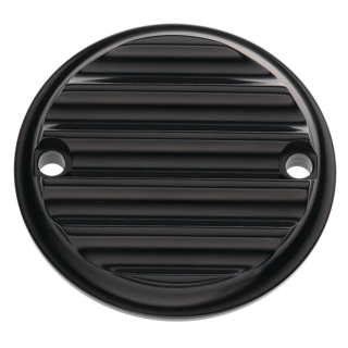 JM Timing Cover Finned Blk FLH/T17-Up