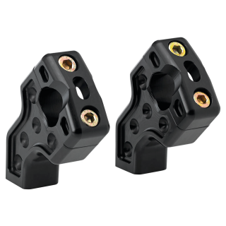 JM PB Risers 2.5" Dual Clamp Black