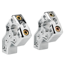 JM PB Risers 2.5" Dual Clamp Chrome