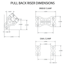 JM PB Risers 2.5" Bridge Clamp Black