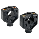 JM Risers 2" Dual Clamp Black