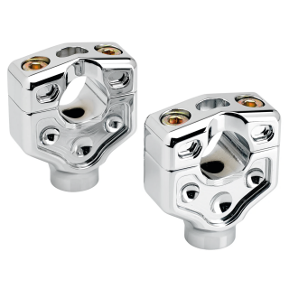 JM Risers 2" Dual Clamp Chrome