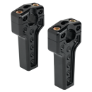 JM Risers 4" Dual Clamp Black
