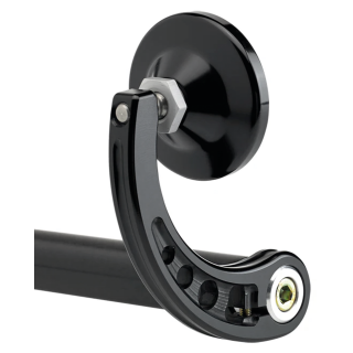 JM Bar-End Mirror 2-1/4" Stem C Black