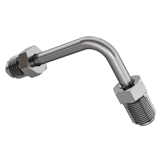 Brake line conn. pipe 90 degr. short SS