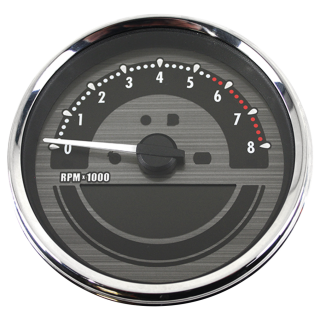 5" Speedo/Tachometer Black KMH/MPH