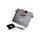 Mid-Mount License Plate Bracket and Base Plate Kit V2, Austria: 210 x 170 mm, with 3-in-1 Turn Signals Black Cut